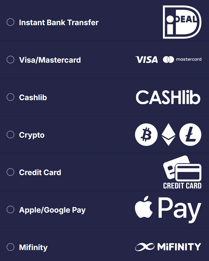 Bankieren bij Casino Peaches